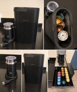 Nespresso Next Vurtuo w/ accessories, frother and coffee