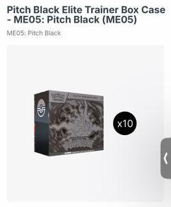 Pitch black etb case Pokemon