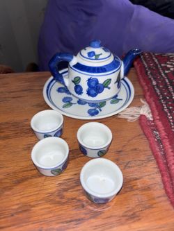 April Cornell Blueberry Miniature Tea Set