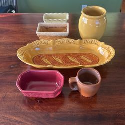 Vintage Pottery-Hull, Longaberger, Frankoma...mug, bread pan, planter