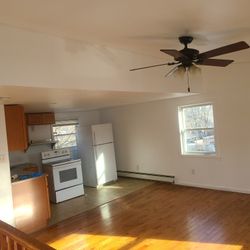 Two bedroom apartment kitchen and bath  