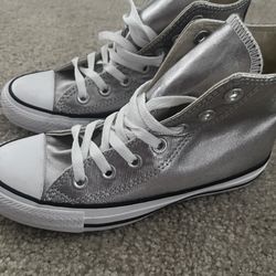 Silver Converse Sneakers 