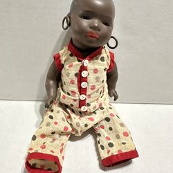 Stunning Antique Black Bisque Heubach Koppelsdorf Baby Doll  All Original Excellent Condition 