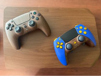 Custom Wood PS5 Disc Edition Bundle + Custom DualSense Edge + Modded Controller