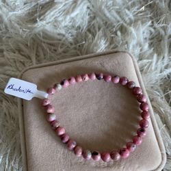 Beautiful pink rhodonite bracelet 