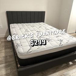 New Queen Bed With Mattress 