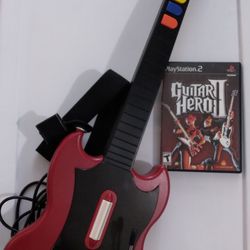 Playstation 2 Guitar Hero Set