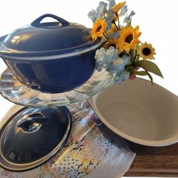 Corelle  "Bayou Blue" or navy blue collection