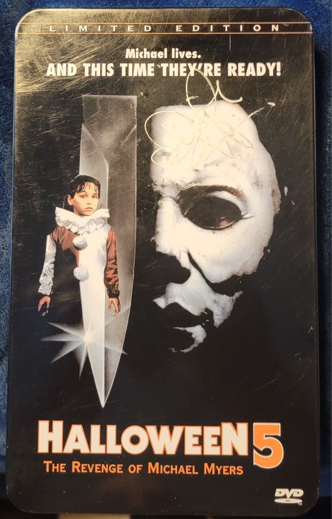 Halloween 5 The Revenge Of Michael Meyers Collector's Tin Signed