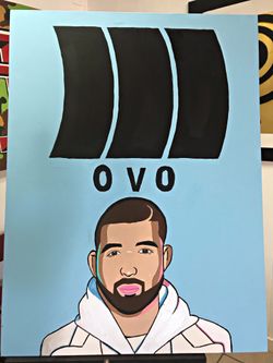 30 x 40 Drake OVO Piece , Acrylic On Canvas