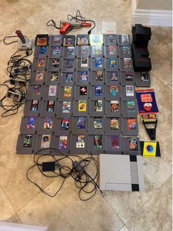 Nintendo NES System with New Pin installed 57 Games 3 Controllers Gun Joystick Cables