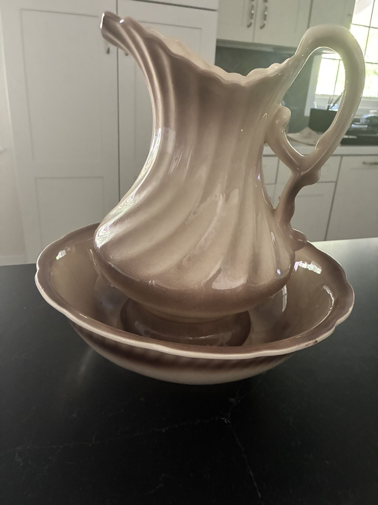 Antique Water Pitcher and Bowl