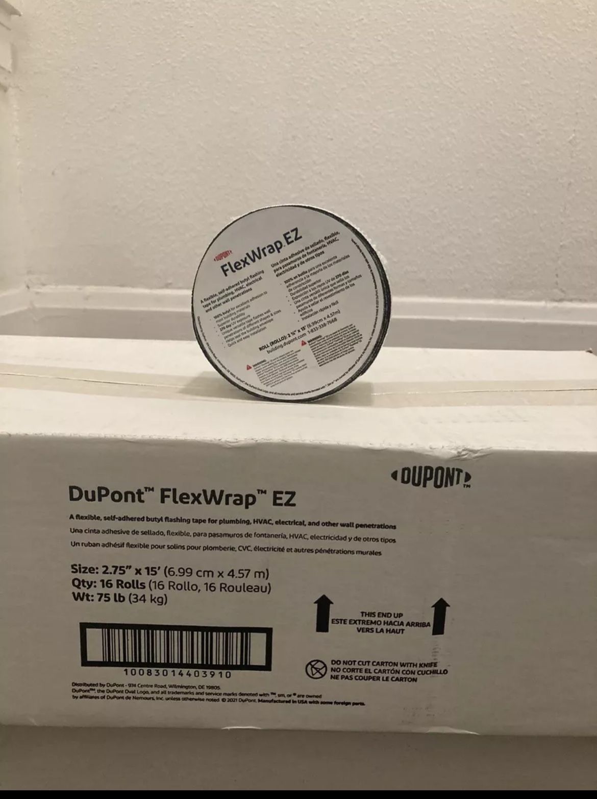 Tyvek Flex Wrap Ez 2.75” X 15’ Waterproofing System Tape