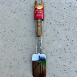 2 Pc Chrome BBQ Finger Grip Tool Set NEW