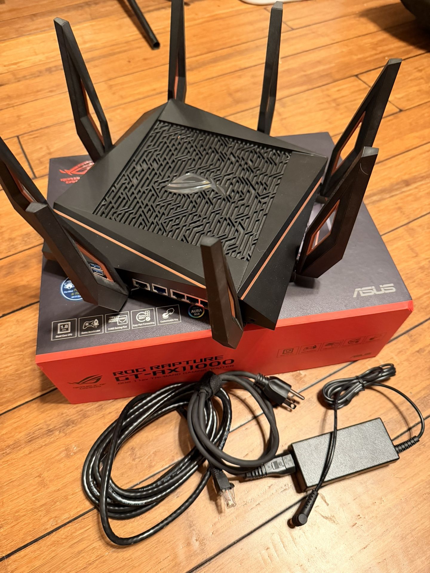 ASUS ROG Rapture GT-AX11000 Gaming Router - Excellent Condition - Complete in Original Bo