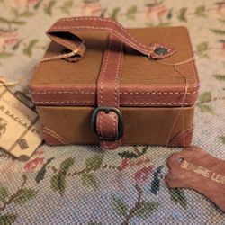 Bear Baggage Leather Miniature Toy Luggage