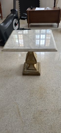 Square Italian Marble Side Table