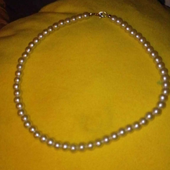Faux pearl necklace