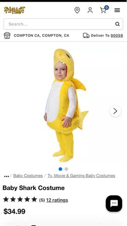 Halloween spirit Costume 12-18 months BABY SHARK COSTUME