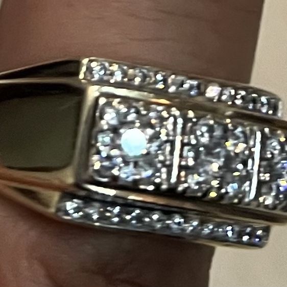 14K 2 Carat 12.3 Grams Men’s Diamond Ring 