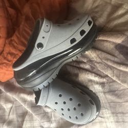 Grey Crocs 