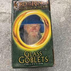 the lord of the rings glass goblets Gandalf the wizard NIB burger king complet