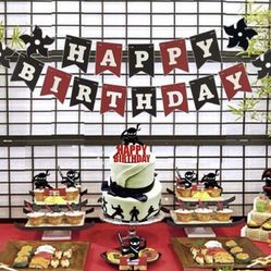 KARATE MARTIAL ARTS happy birthday party banner bunting pennant sign decoration