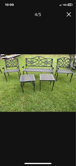 Iron patio set
