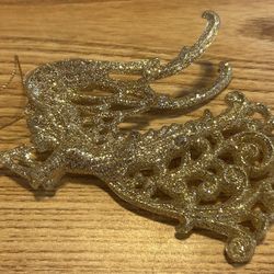 Christmas, Xmas, angel ornament, gold, glitter, sparkly tree, topper, gorgeous