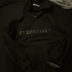 men’s black essentials hoodie