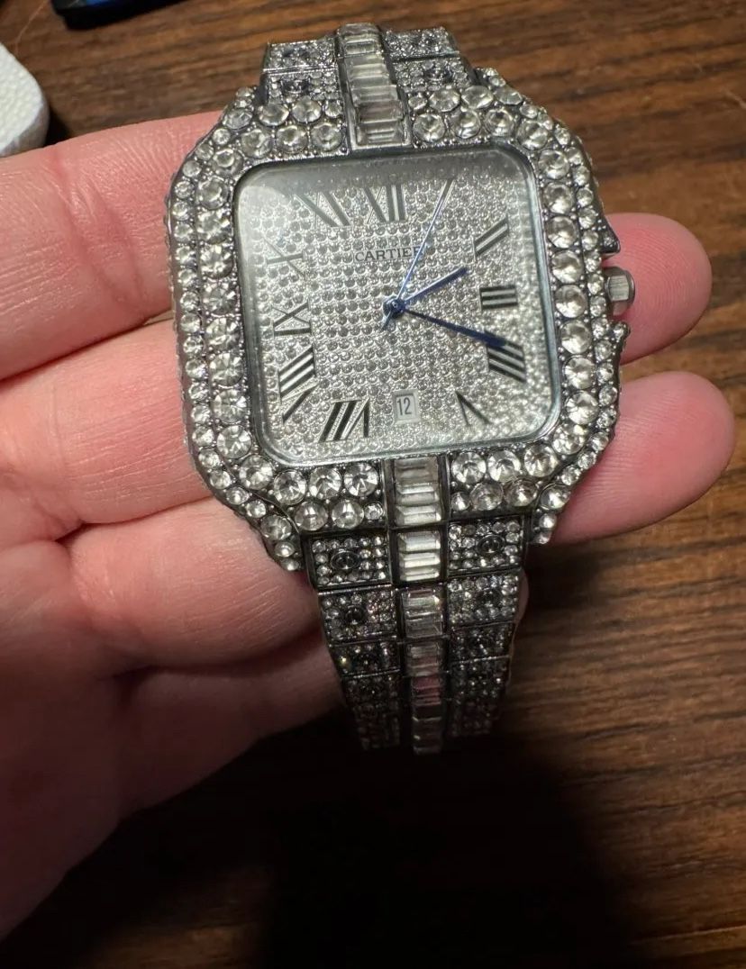 Cartier Watch Iced Out