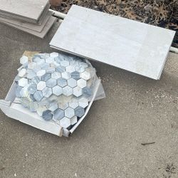 Left Over Tile From A Home Bathroom Remodel.