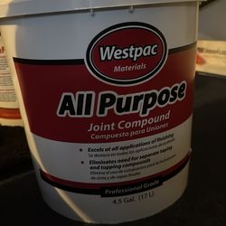 New never opened 4.5 gallon all purpose premixed joint compound