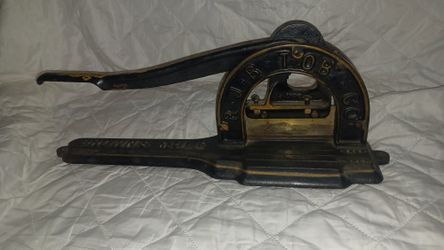 Antique 1800's Cast Iron RJR Tobacco Company Cutter