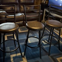 Mainstays Barstool Swivel Chairs Set Of 3 