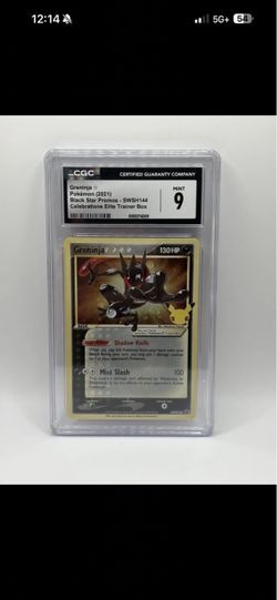 CGC 9 Mint Greninja gold star SWSH144 Black Star Promo