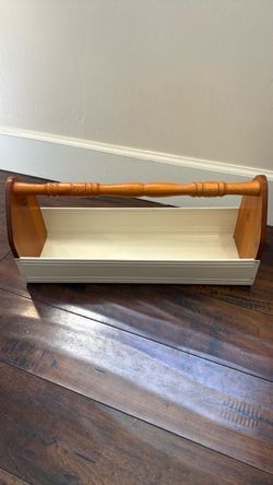 Metal and wood caddy