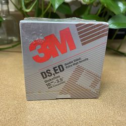3M High Density 3.5" Diskettes 10 Pack IBM Formatted DS HD Floppy Disks SEALED