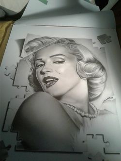 Drawing of Marilyn Monroe