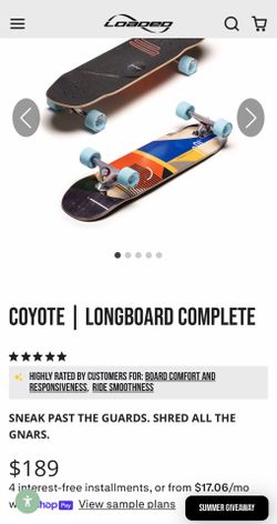 Loaded Boards Coyote - Complete Cruiser Skateboard