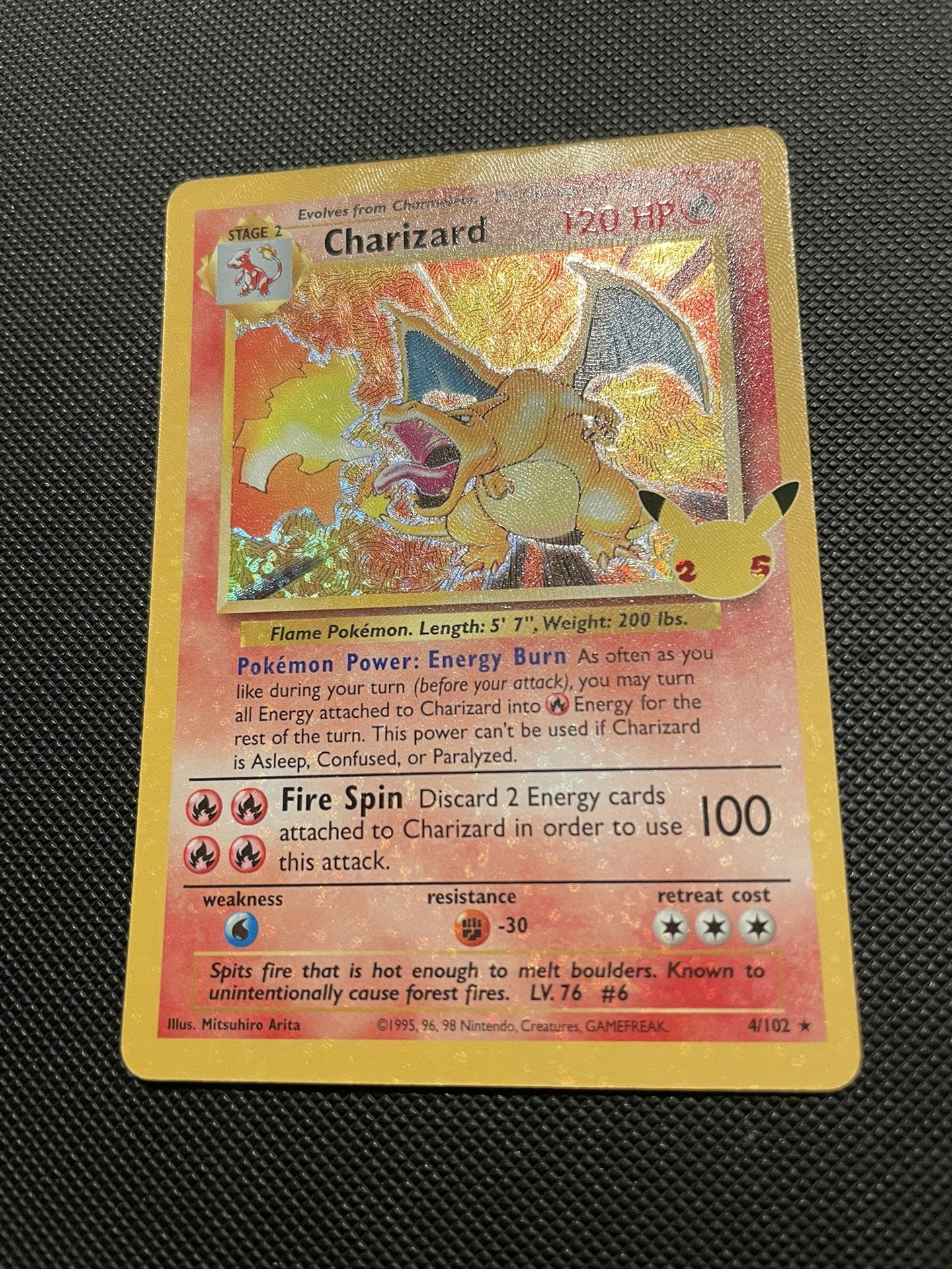 Charizard Celebrations Holo Classic Collection 4/102 *MINT* Pokmon Card  Sword Shield 25th Anniversary Pokemon Textured Zard for Sale in Flower  Mound, TX - OfferUp