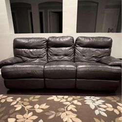 Leather Recliner Sofa