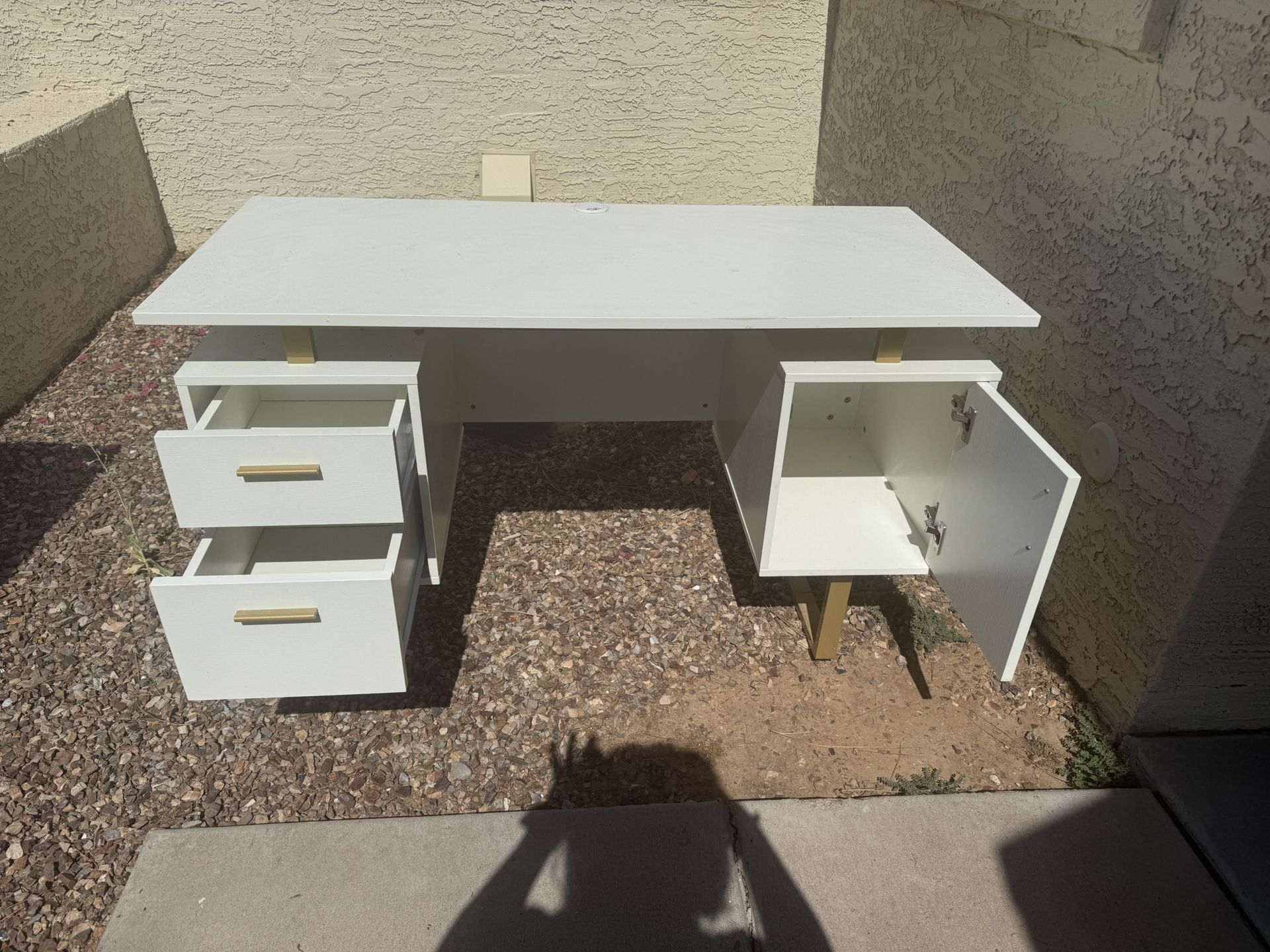 Desk- White And Good