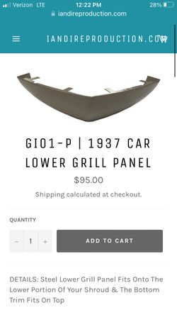 1937 Chevy Lower Grill Chin