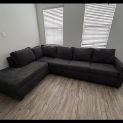 Gray L-Shaped Sectional Couch