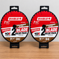 DIABLO 7-1/4 in. 24-Tooth Framing Circular Saw Blades – 4 Blades Total