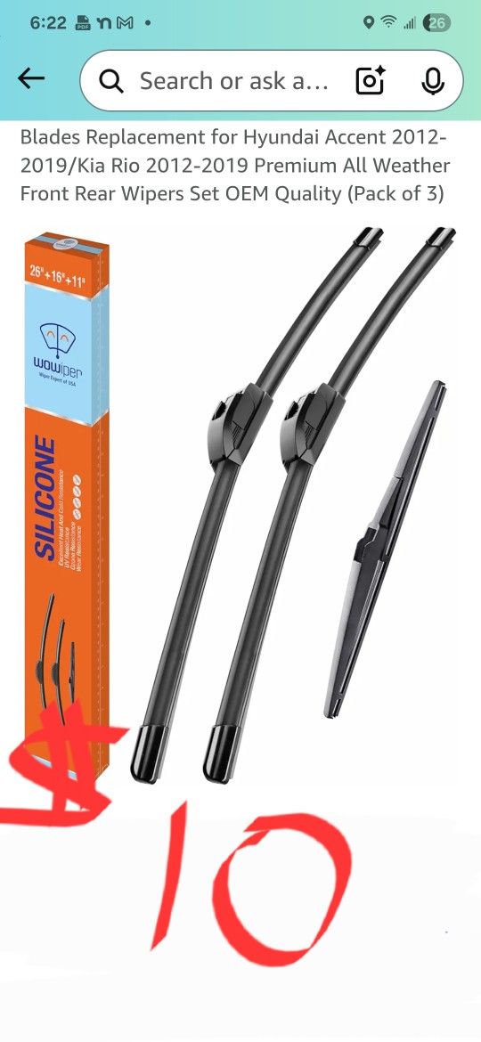 Windshield Wipers For 2005-2022 Honda Odyssey