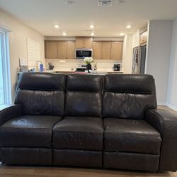 Top Grain Leather Power Reclining Sofa & Loveseat Set