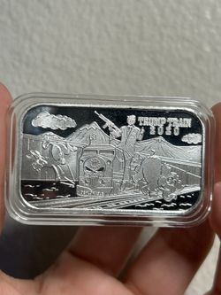 1oz Silver Prooflike Bar 2020 Donald TRUMP TRAIN The Locker Mint