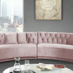Kenzi Velvet Pink 2pc. Sectional

